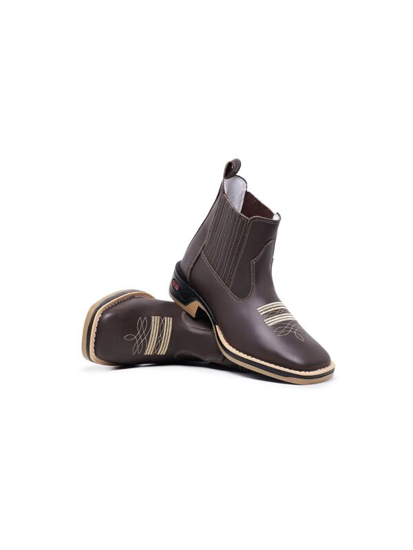 Festa Junina Bota Cano Curto Botina Masculina bota masculina Bota western Bota texana Bota Country confortável bota marrom