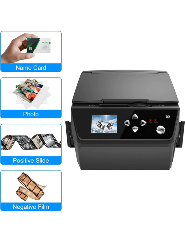 KEDOK Photo,NameCard,Slide & Negative Scanner With Large 5" LCD Screen