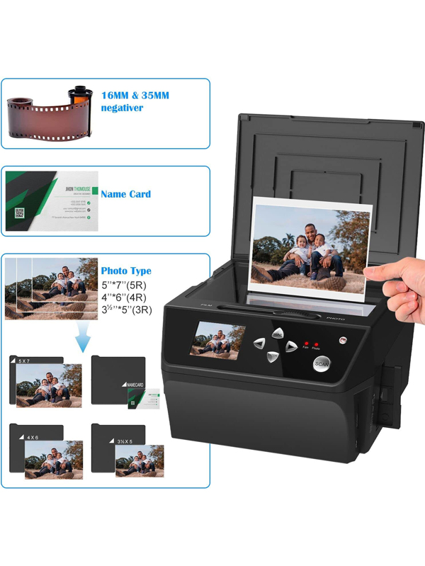 KEDOK Photo,NameCard,Slide & Negative Scanner With Large 5" LCD Screen, Film And Slide Digitizer