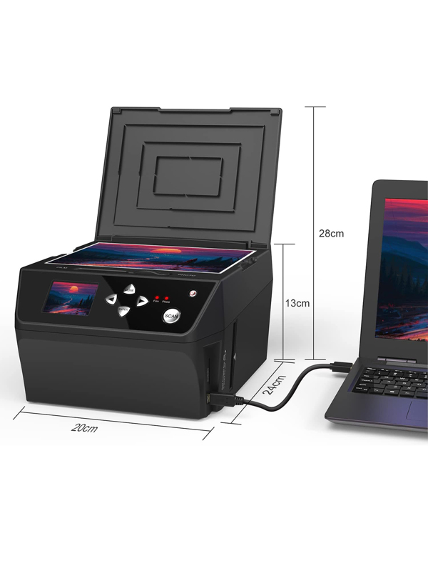 KEDOK Photo,NameCard,Slide & Negative Scanner With Large 5" LCD Screen