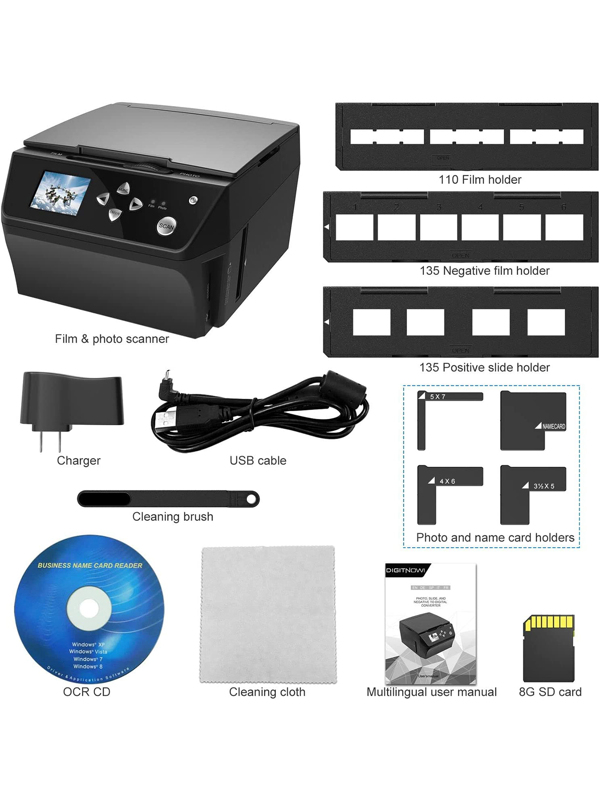 KEDOK Photo,NameCard,Slide & Negative Scanner With Large 5" LCD Screen, Film And Slide Digitizer