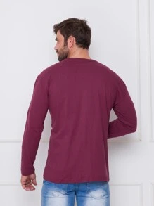 Men T-Shirts & Tanks - Burgundy - View 2