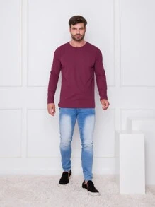 Men T-Shirts & Tanks - Burgundy - View 3