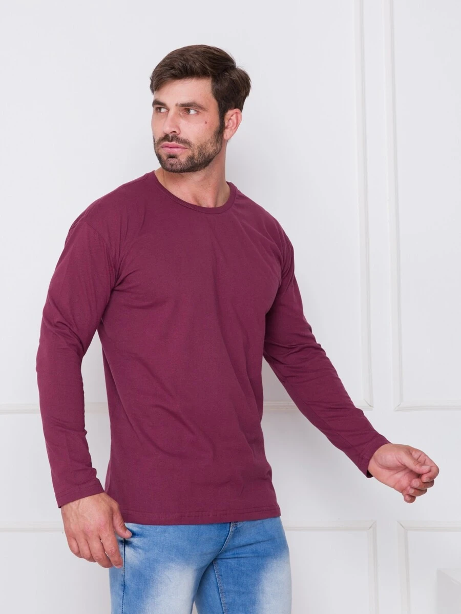 Men T-Shirts & Tanks - Burgundy - View 1