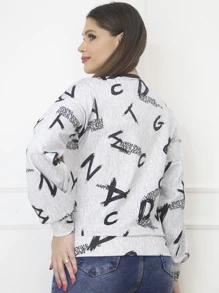 Women Sweatshirts - 淺灰色 - 查看 3