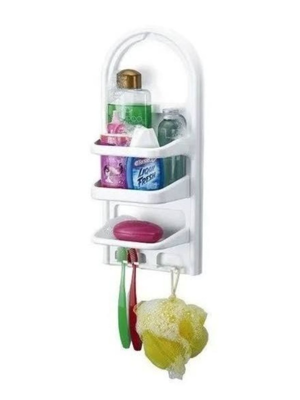 Porta Shampoo Prateleira de Banheiro Box Suporte Sabonete Escova de Dental Madri Nitron
