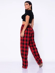 Women Pants - 紅色 - 查看 2