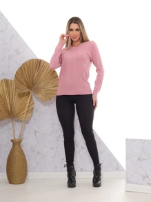 Women Sweaters - Hồng - Xem 3