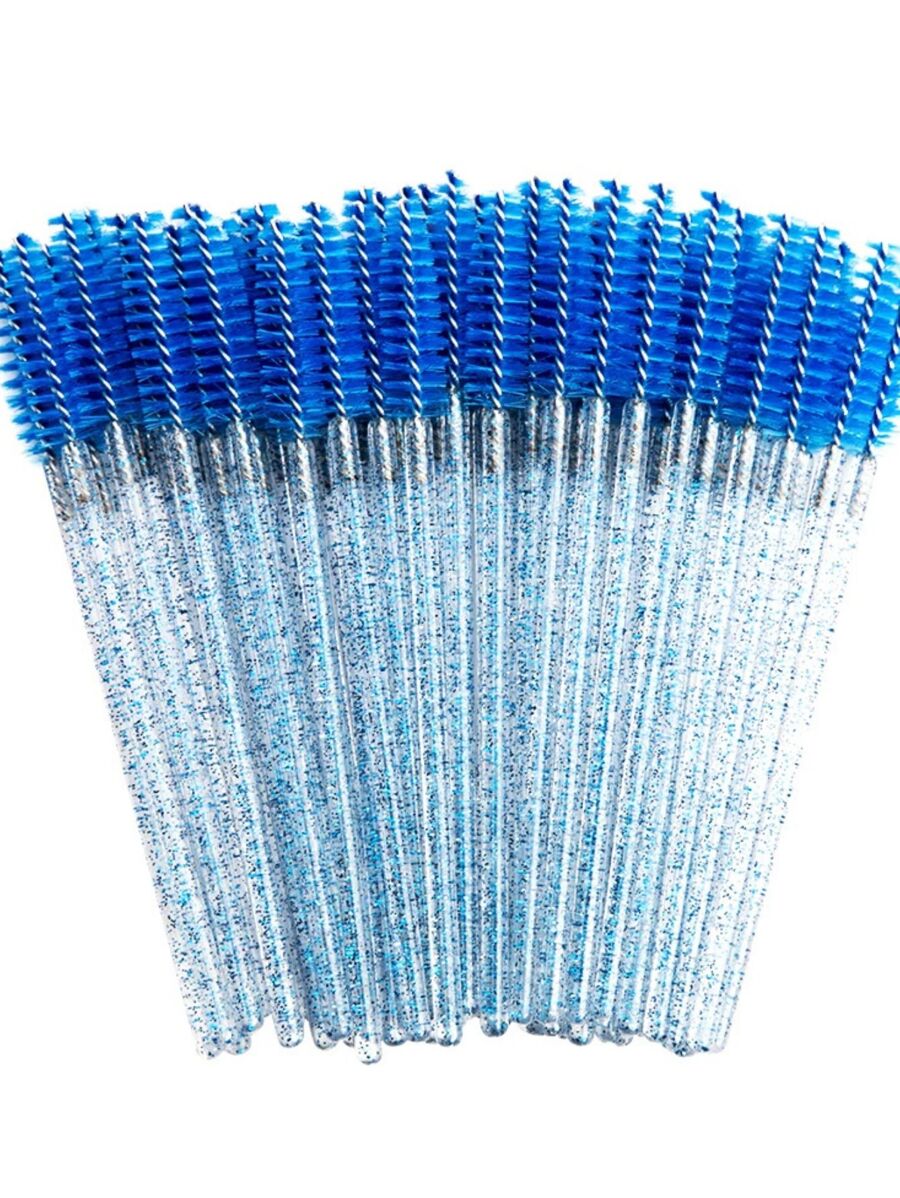 Kit 50 Escovinhas Descartáveis Para Cílios E Sobrancelha Cor Aleatoria - Multicolorido - Visão 1