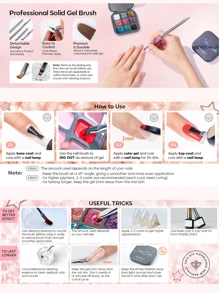 Modelones 9 Shades Solid Cream Gel Polish Color Cube - Sparkle Party - Multicolor - View 5