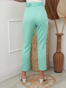 Women Suit Pants - 薄荷綠 - 查看 10