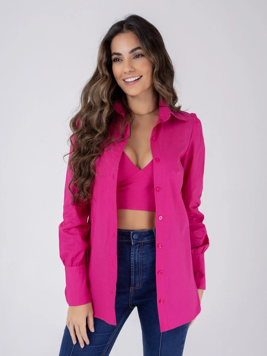 Women Blouses - Màu Hồng Tươi - Xem 1