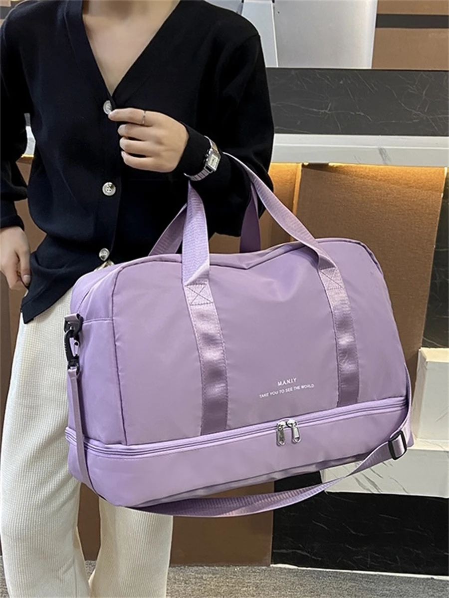 Baila Morena Bolsa baú esportiva nylon resistente à água capacidade grande de mão de ombro alça transversal ajustável porta tênis bolso impermeável
