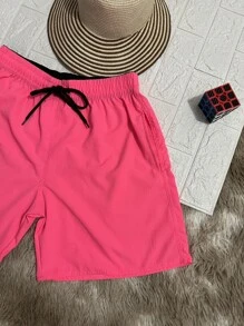 Men Shorts - Hot Pink - View 3