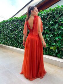 Bridesmaid Dresses - Burnt Orange - View 2