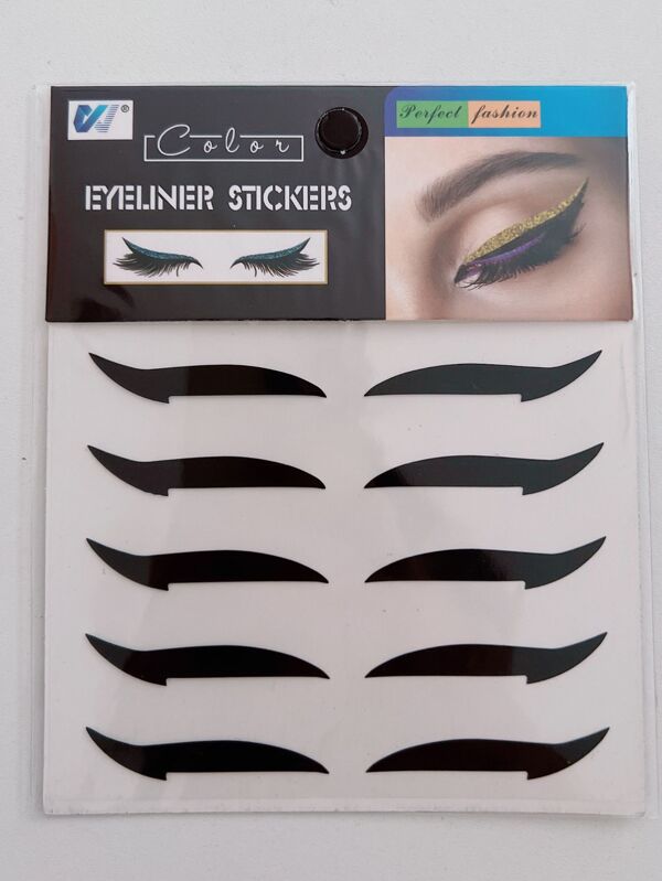 Kit Com 5 Pares Delineador Adesivo - Reutilizável com cola de cílios.