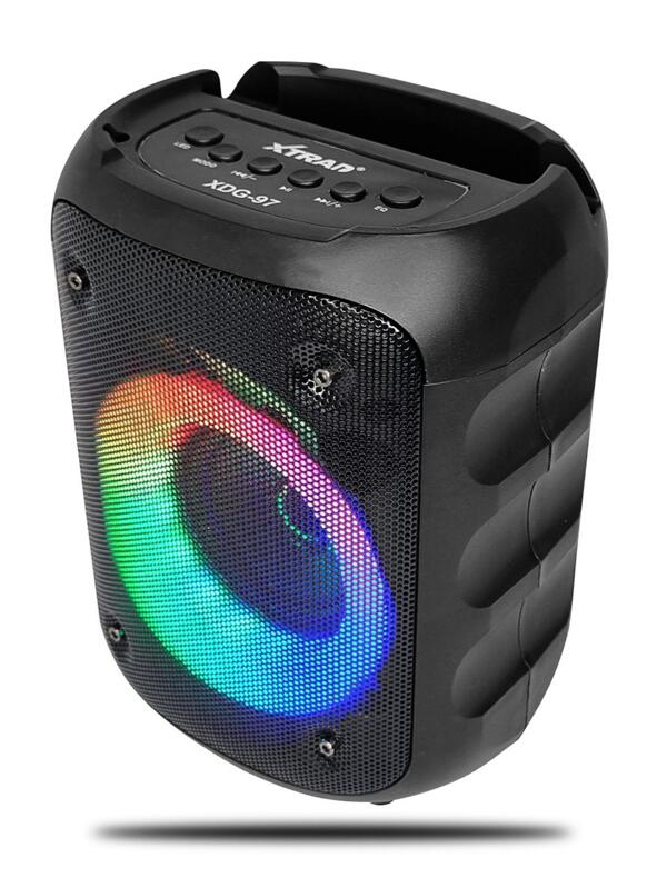 Caixa de som bluetooth LED RGB portátil TWS Estéreo sem fio XDG-97