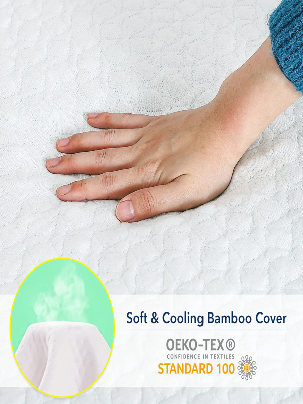 Twin Size Mattress Topper, Medium Firm Memory Foam Mattress Topper with