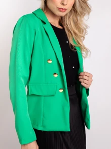 Women Blazers - Green - View 5