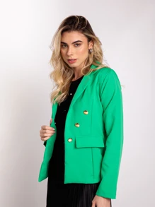 Women Blazers - Green - View 4