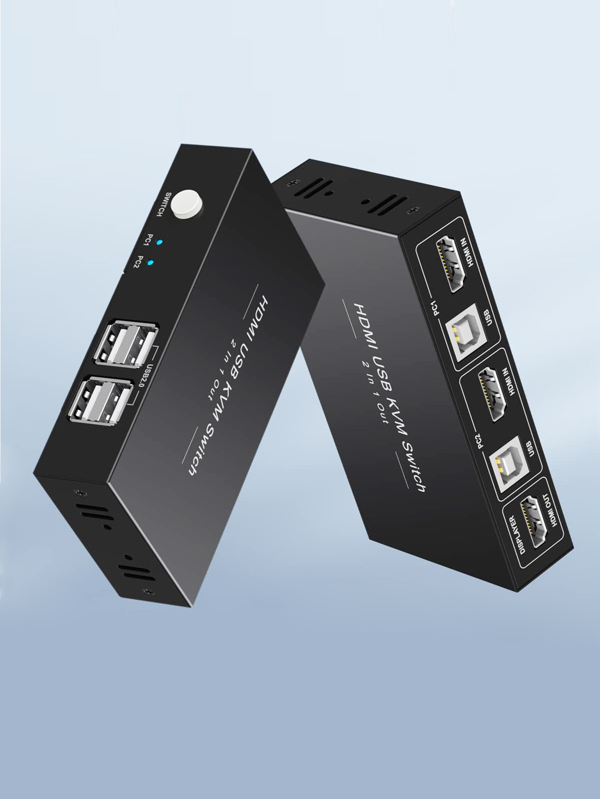 Rybozen KVM Switch HDMI, 4K30Hz HDMI Switch 2 Port Box, 2 Computers