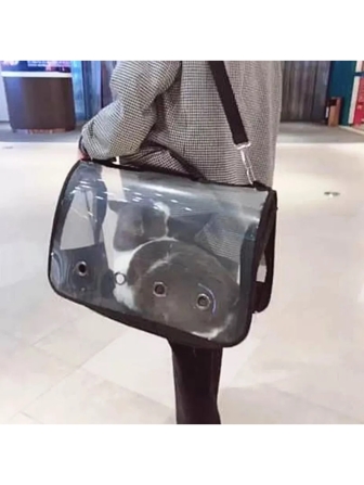 Mochila Para Mascotas Chica Transportadora Bolsa Mascota Perro Gato Maleta transparente
