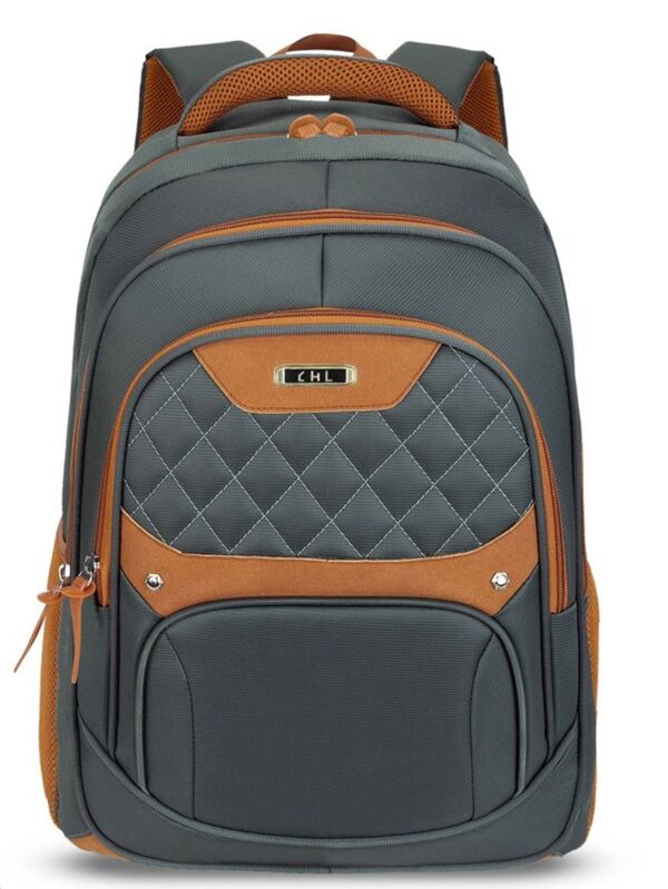 Mochila Masculina Faculdade Com Couro Impermeável Resistente Grande CHL