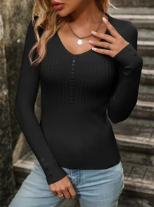 Women Sweaters - 黑色 - 查看 3