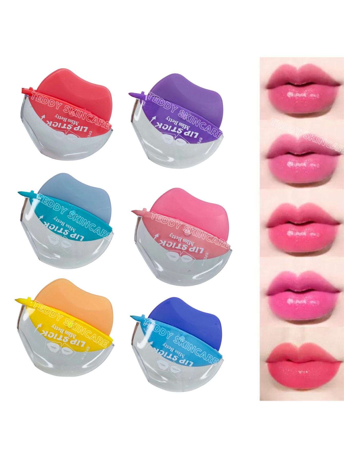 Lazy Lipstick Labial Mágico Cambia de Color Esponja Animada 1pza