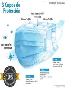 Blue Adult Size Face Masks Box With 12 Packages Of 12 Pieces