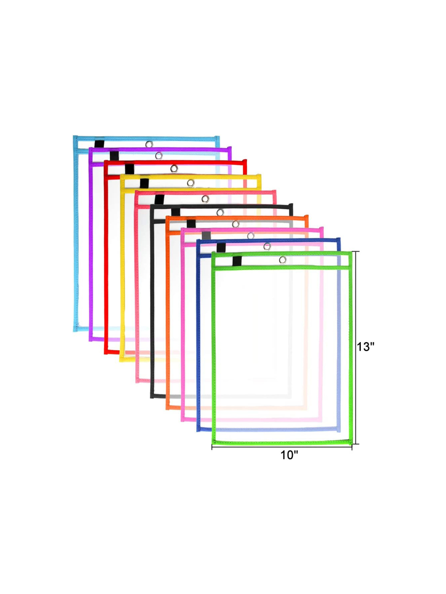 Dry Erase Pockets Sheet Protectors 30 Pack Reusable Oversized 10" x 13