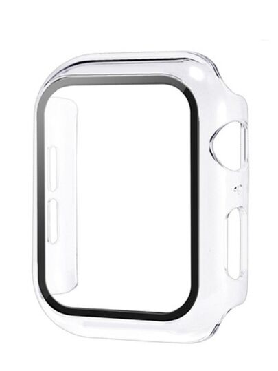 Capa Bumper com Pelicula de Vidro quadrado 360 Temperado Compativel Apple iwo Watch 38 40 41 42 44 45 49 S10 42mm 46mm