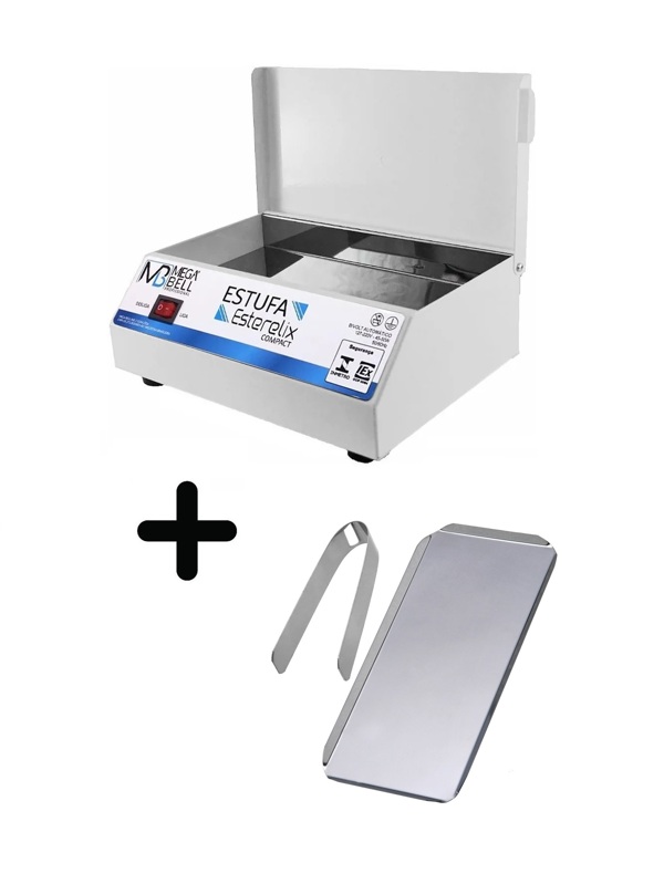 Estufa Mega Bell Esterelix Esterilizador Manicure Pedicure + Bandeja Pinça Extra