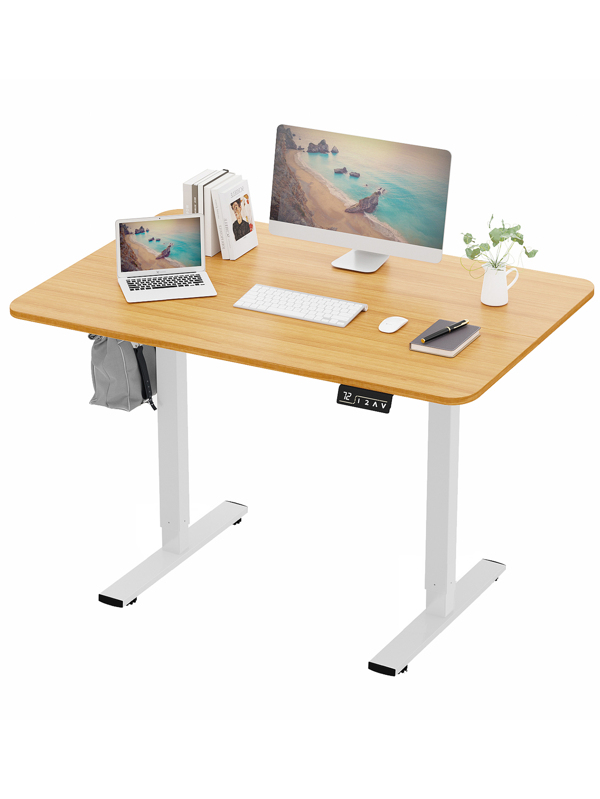 1pc 100cm Long Electric Height Adjustable Standing Desk Home Office