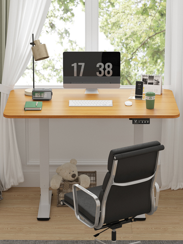 1pc 100cm Long Electric Height Adjustable Standing Desk Home Office