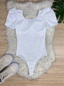 Women Bodysuits - 白色 - 查看 2