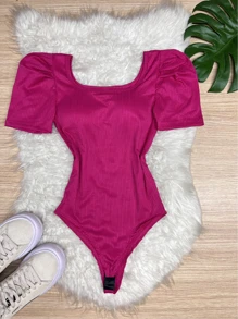 Women Bodysuits - 玫瑰紅 - 查看 1