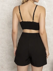 Women Two-piece Outfits - 黑色 - 查看 2