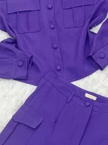 Women Two-piece Outfits - Màu tím - Xem 2