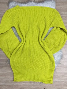 Women Cardigans - สีเขียวมะนาว - ดู 2