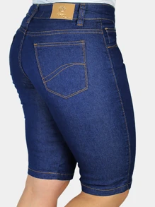 Bermuda Jeans R7Jeans Feminina Ciclista Amaciado