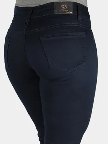 Calça Sarja R7Jeans Feminina Com Elastano Azul Marinho