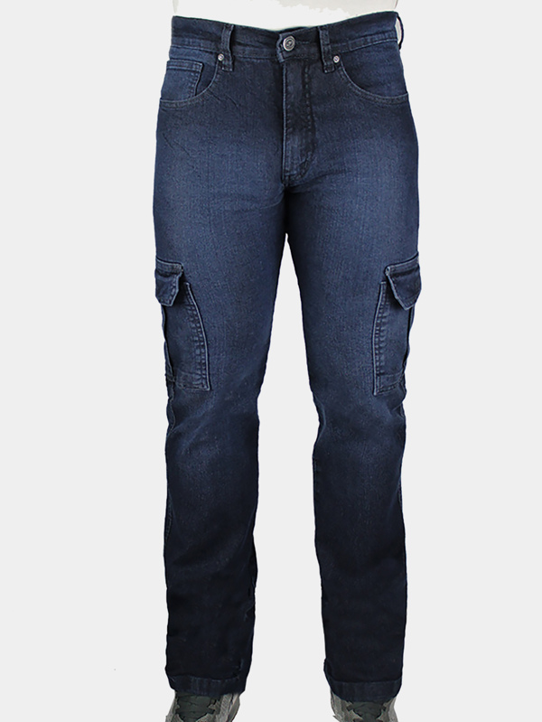 Calça Jeans Masculina R7Jeans Modelo Cargo Com Elastano