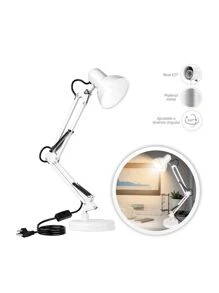 Desk Lamp With Metal Swing Arm - White - View 3