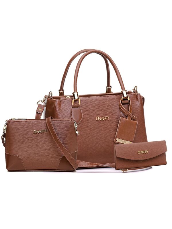 Kit de Bolsas Femininas Média e Pequena Transversal Com Carteira Dhaffy