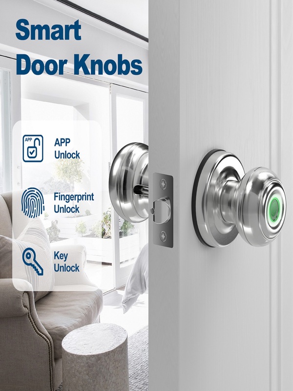 Smart Door knob, Fingerprint Door Lock Smart Lock Biometric Door Lock