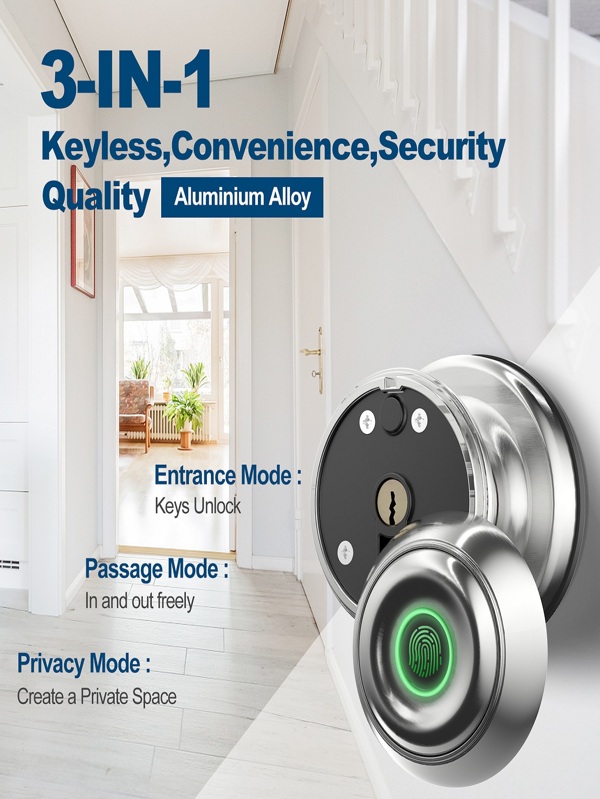 Smart Door knob, Fingerprint Door Lock Smart Lock Biometric Door Lock