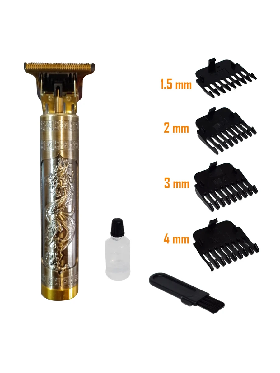 Maquina para Cortar Cabello con 4 Peines y Cepillo Limpiador - Dorado - Ver 1