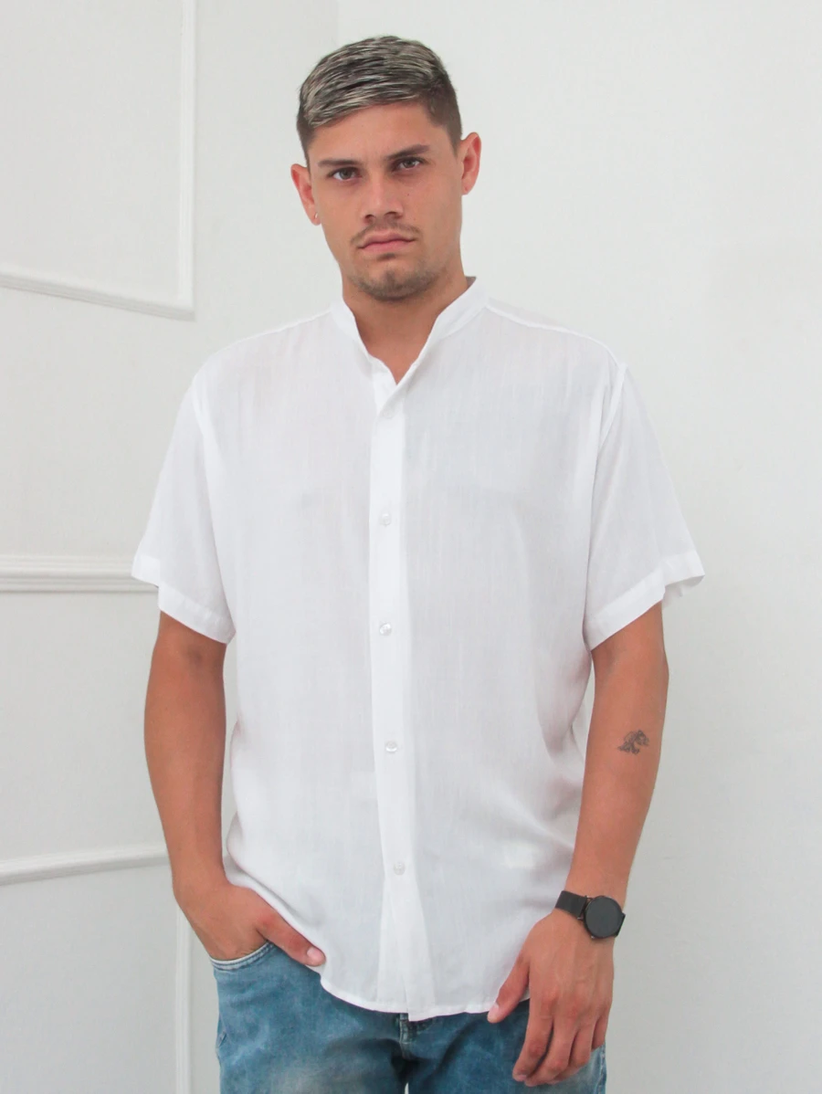 Men Shirts - 白色 - 查看 1