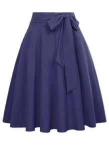 Women Skirts - Navy Blue - View 1